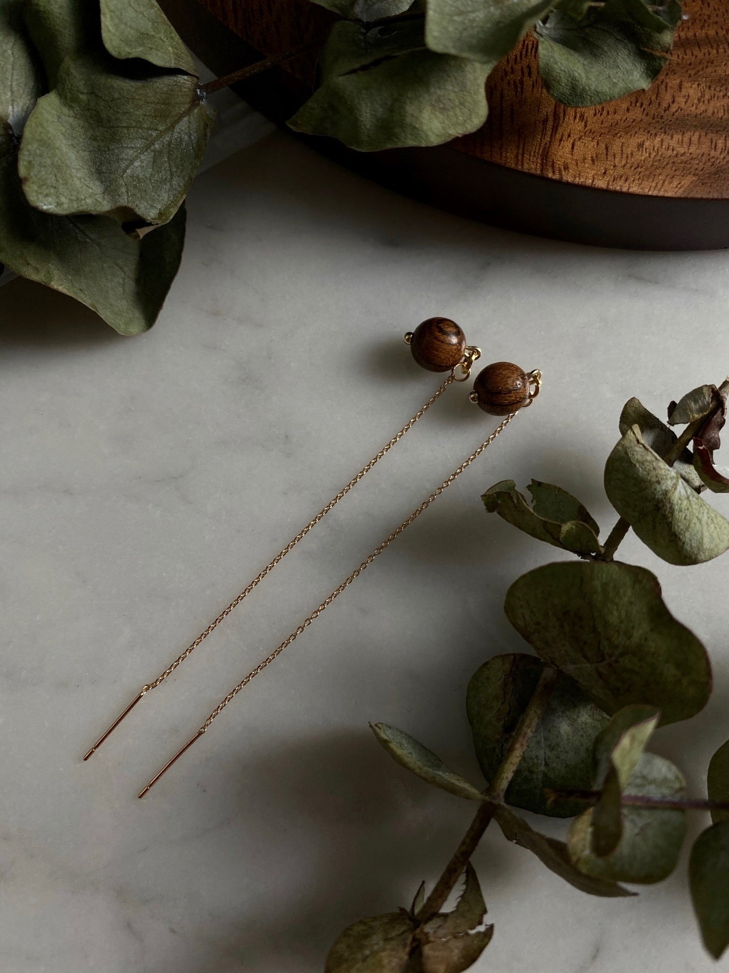 Wooden Ball Earrings - Exclamation-2