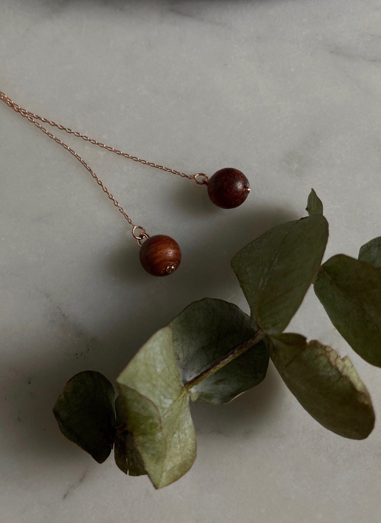 Wooden Ball Earrings - Exclamation-2