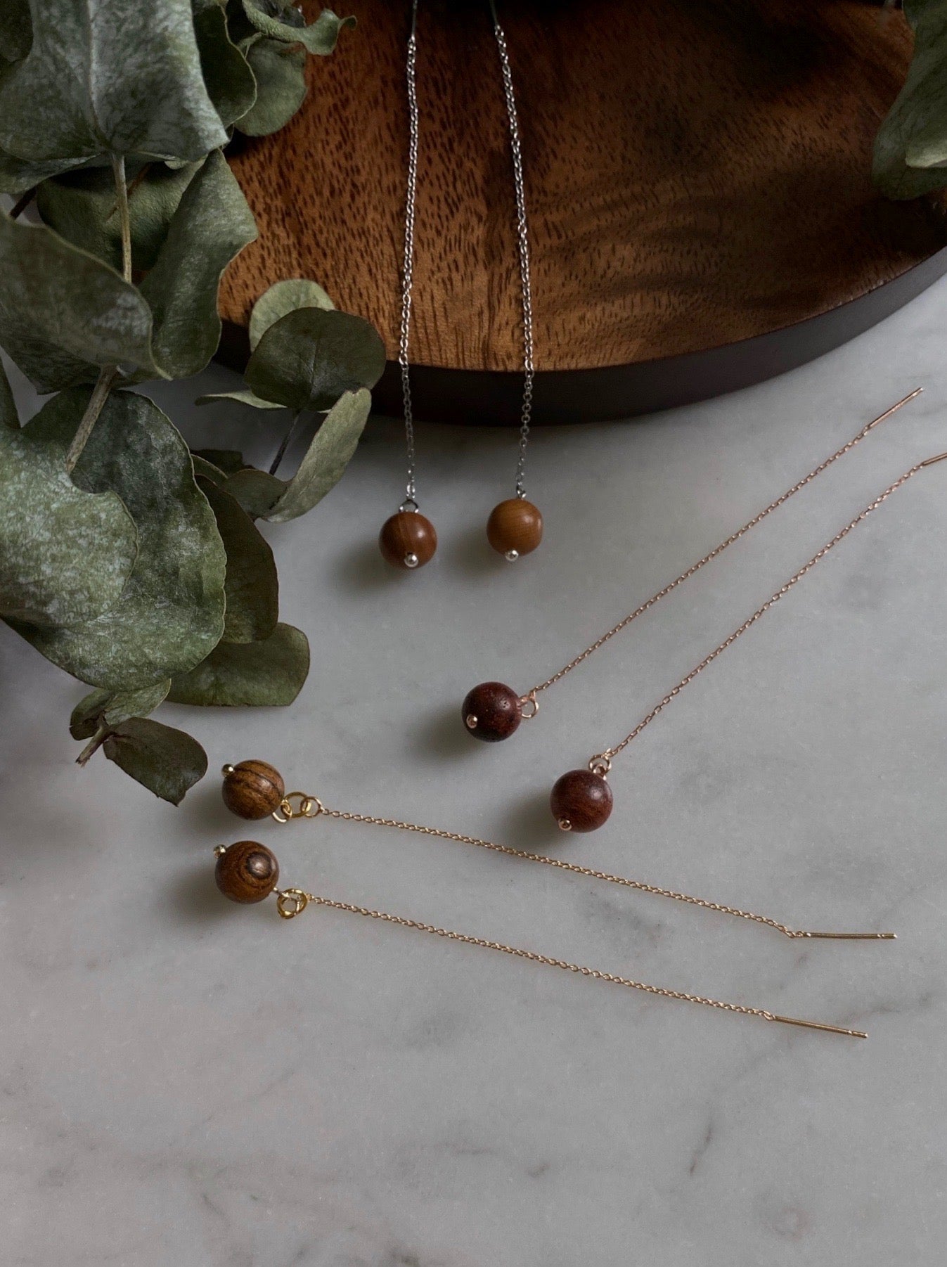 Wooden Ball Earrings - Exclamation-2