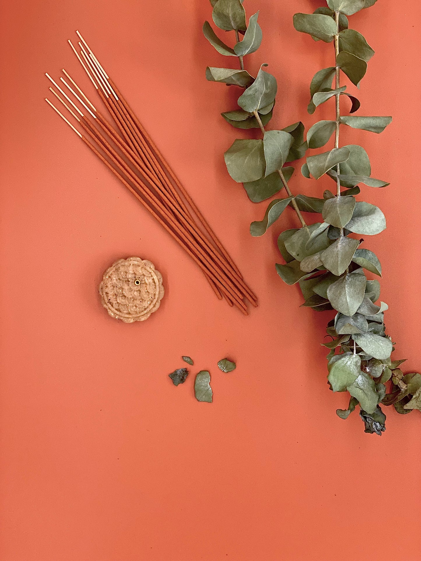 Orange Mooncake Incense Set